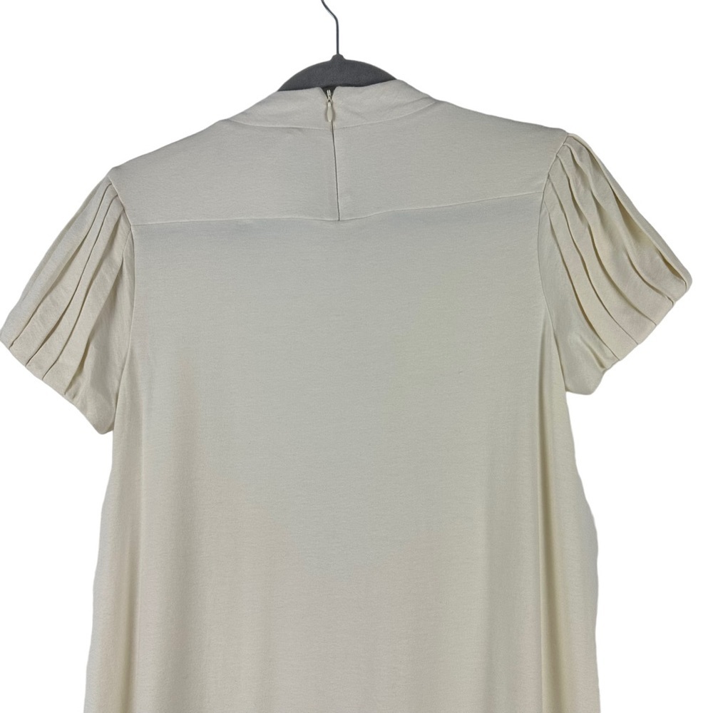 NWT Love Moschino Sz 4 Women's White Puff Short Sleeve Knit Tshirt‎ Dress - Picture 11 of 15